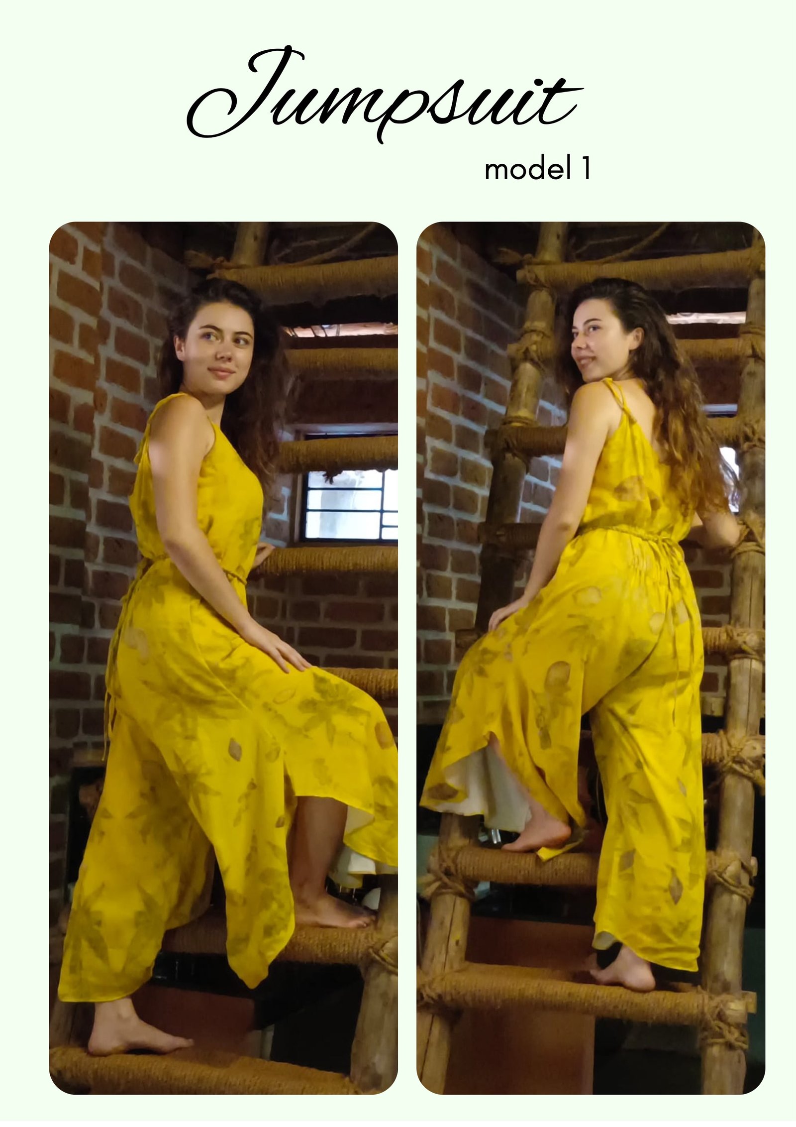 Folhas Jumpsuit (Model 1)