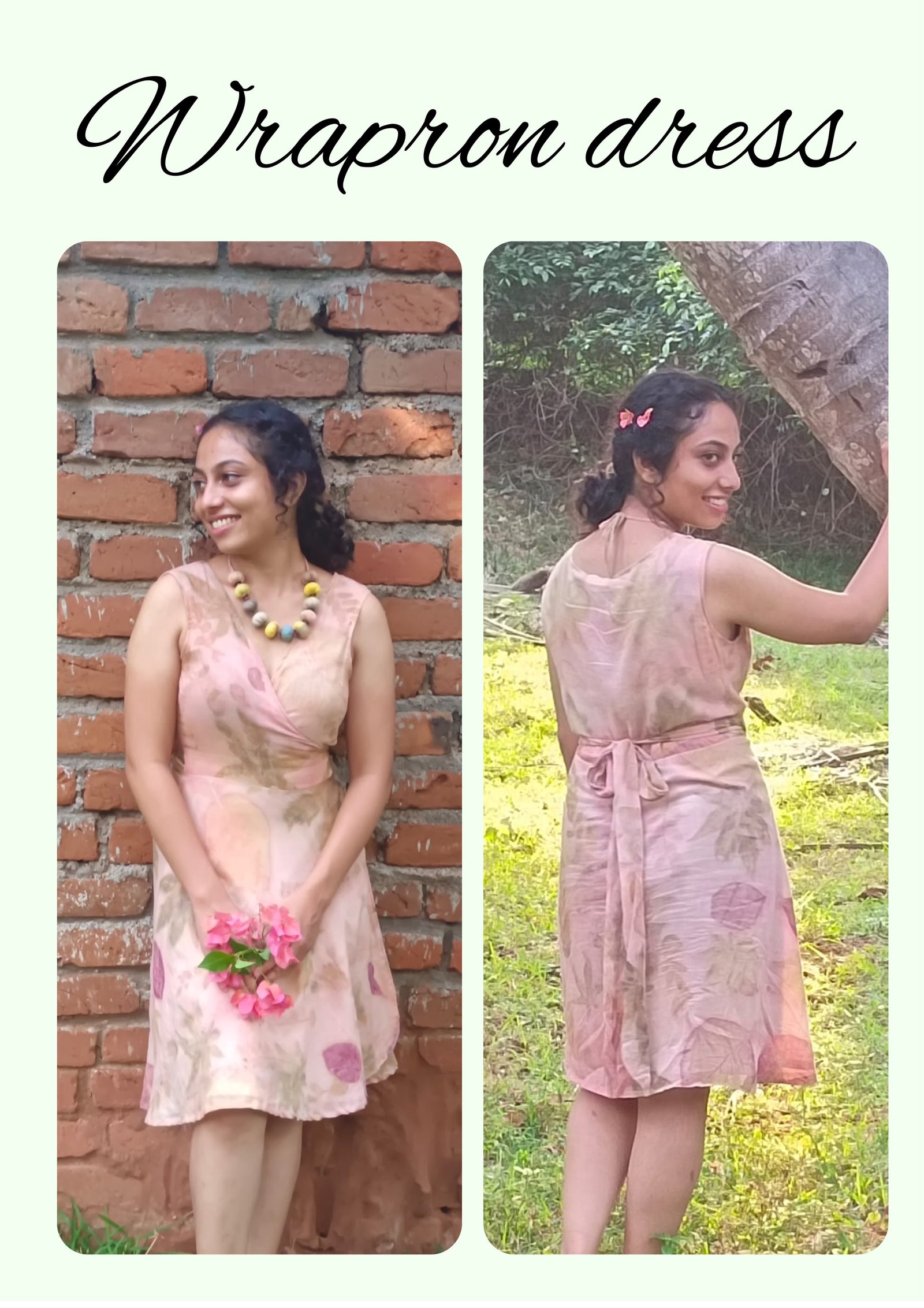Folhas Wrapron Dress