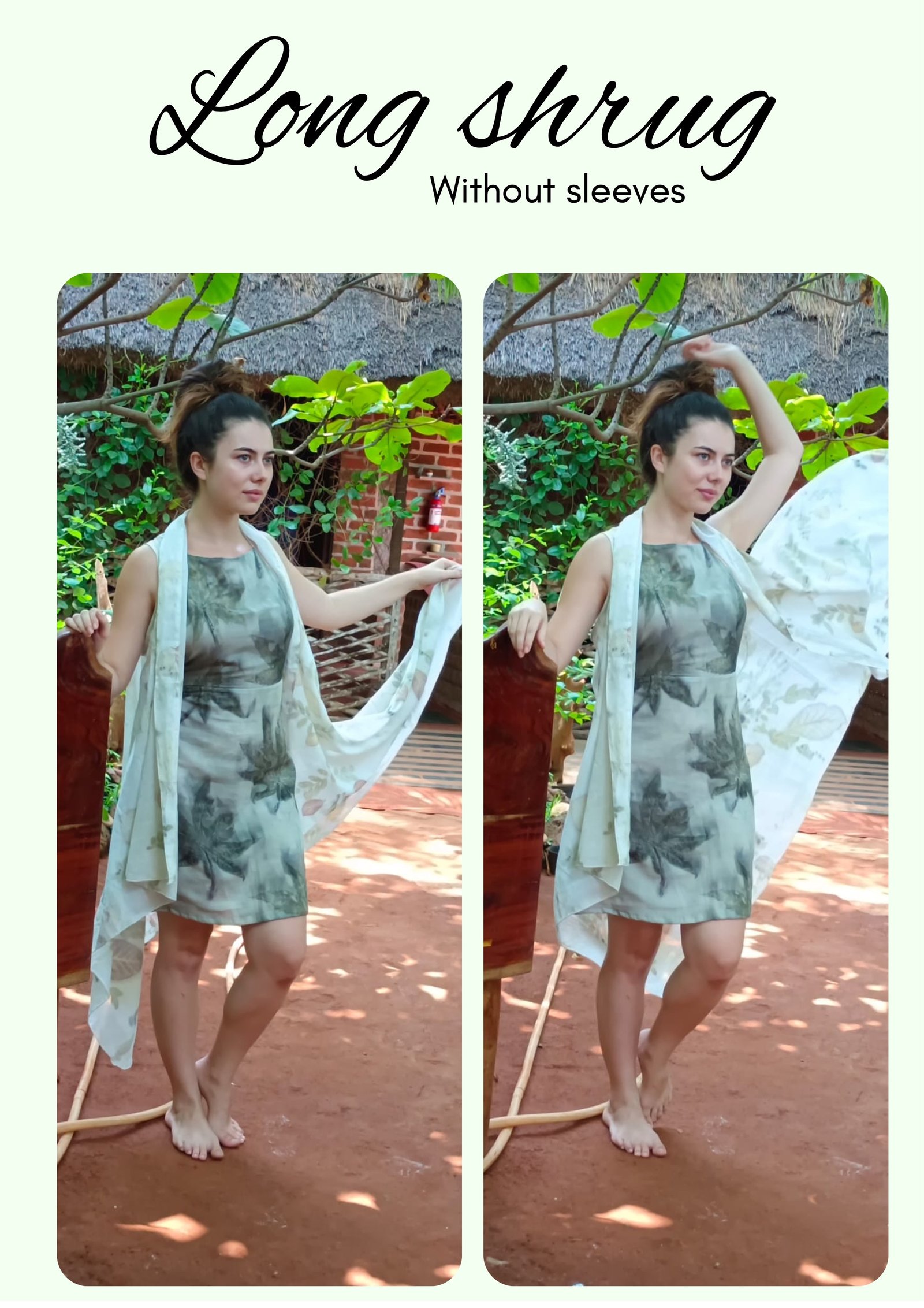 Folhas Long Shrug (Sleeveless)