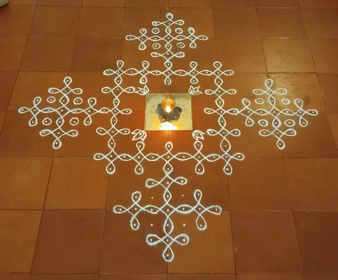 Kolam Yoga sacred geometrical design by Grace