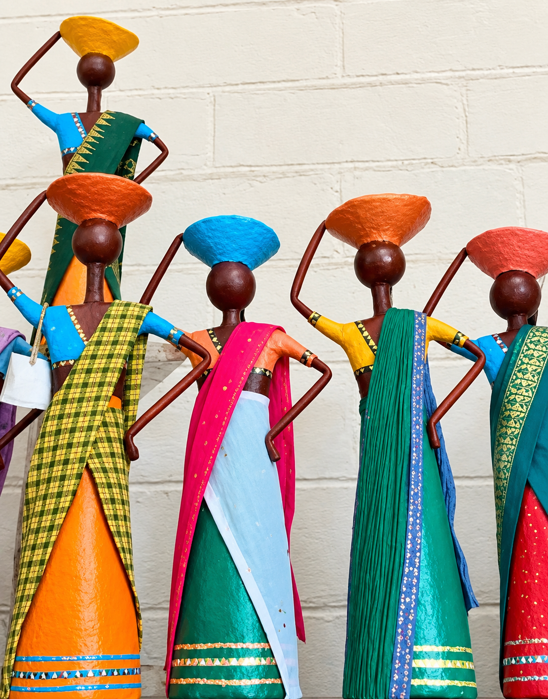 Women's empowerment upcycled handmade art workshop in Auroville